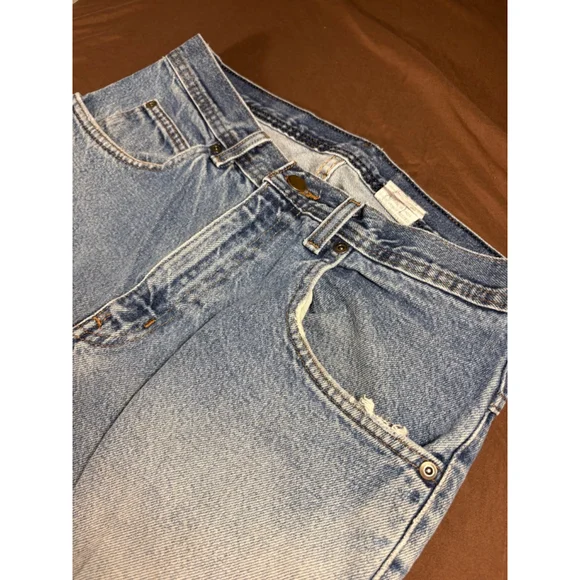 KEY Blue Straight Jeans Waist 30 Distressed Vintage Denim - Picture 9 of 9